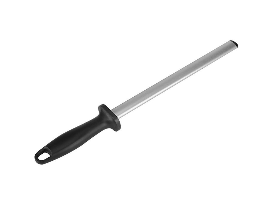 Afilador de acero con diamante artificial, varilla de 25 cm, para cuchillos, tijeras y herramientas (sin marca).