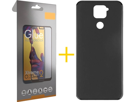 Kit Funda + Protector de Pantalla Xiaomi Redmi Note 9 SKYHE Full Liso (Negro)