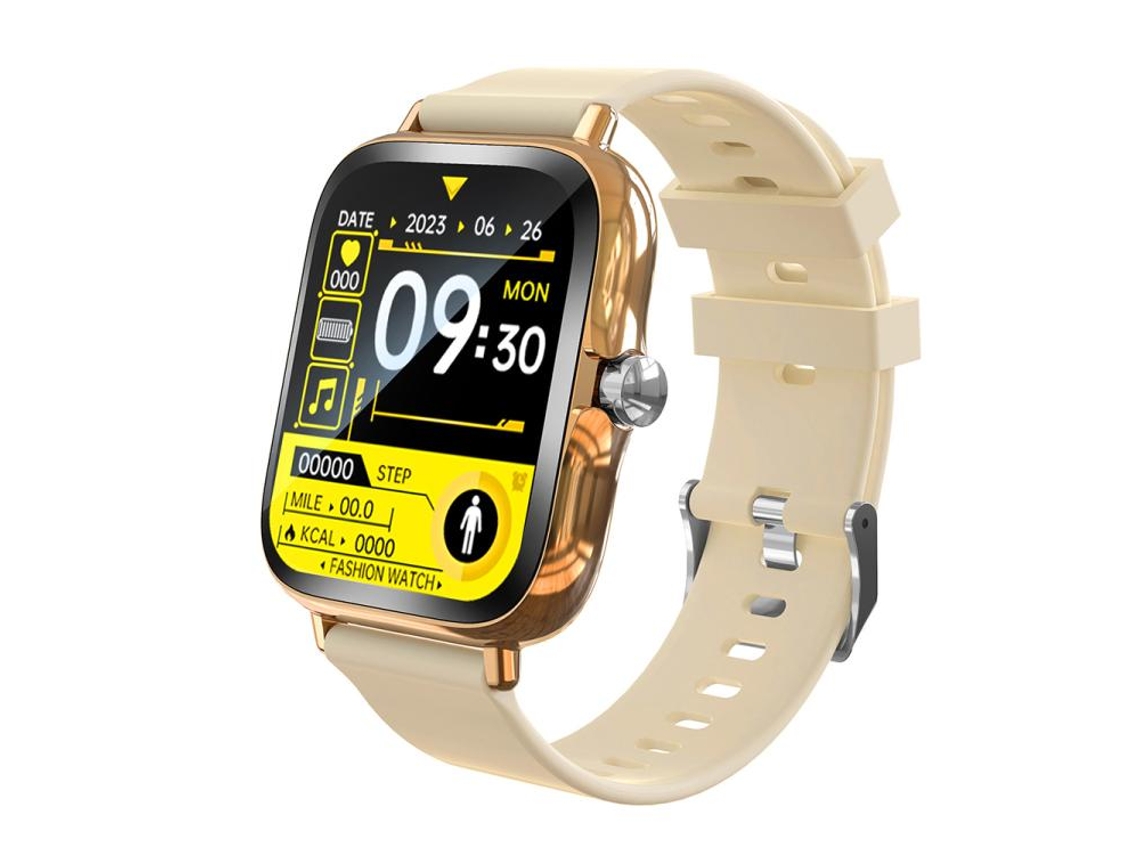 Reloj inteligente deportivo con Bluetooth y pantalla TFT de 1,83 pulgadas (dorado)