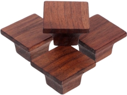 Juego De 4 Tiradores Para Cajones De Madera Maciza De Nogal, Tirador Para Armario