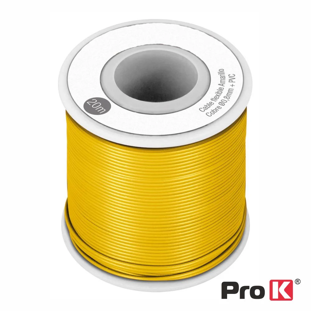 Cuerda multihilo amarilla 0,8 mm Rollo 20 m PRO K