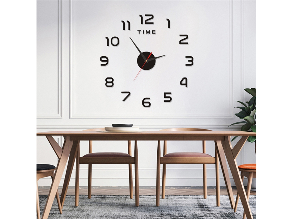 Reloj De Pared Nórdico Sencillo Para Sofá, Luminoso, Silencioso, Bricolaje, Acrílico, Digital, Decorativo, Plateado, 40 Cm