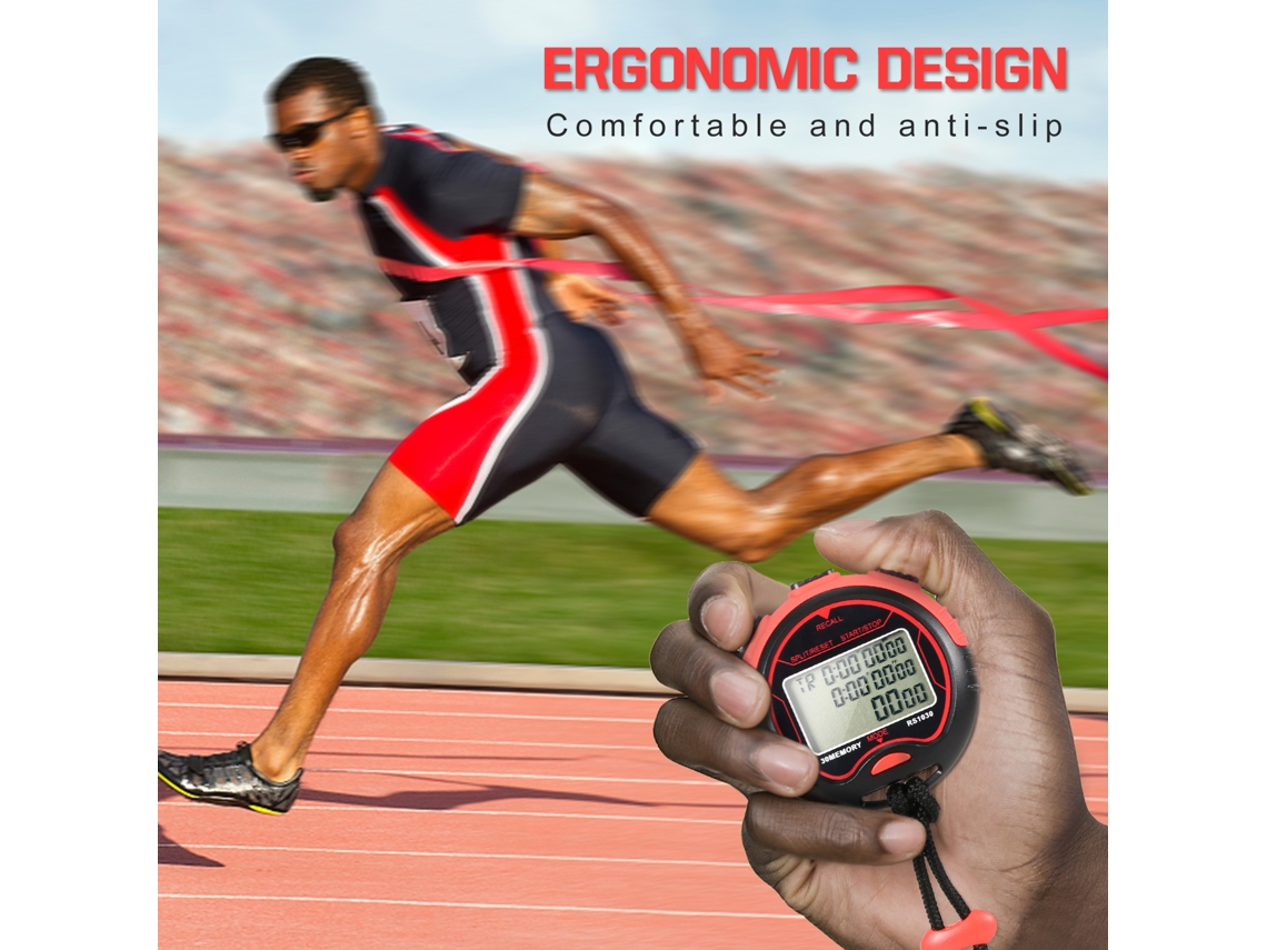 Omni-2026cronómetro Digital Profesional Impermeable Cronógrafo De Mano Lcd Con Correa Para Deporte Natación Running Fútbol Entrenamiento