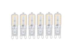 2026-6pcs Bombilla Led G9 5w Transparente Regulable 22led Luz Blanca 110-140v Para Techo Pared Mesa