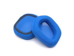 Almohadillas para auriculares Logitech G335, espuma suave, color azul.