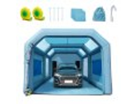 VEVOR Tienda Inflable Pintura Coche Cabina 28 X 16 X 11 pies Sistema Filtro 2 Ventiladores