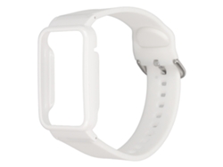 Correa de silicona con funda protectora para Mi Band 7 Pro blanca