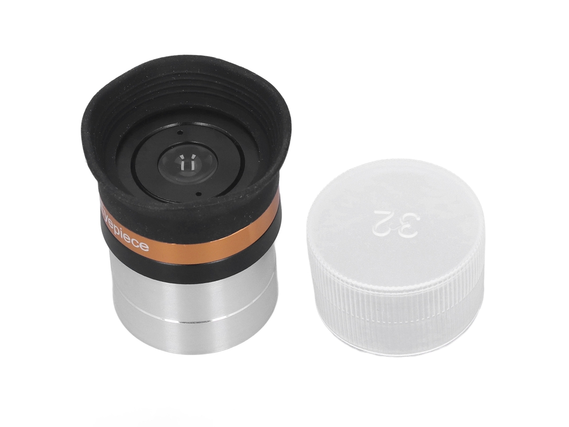 Ocular astronómico de 10 mm (1,25 pulgadas), gran angular de 62 grados, superficie asférica.