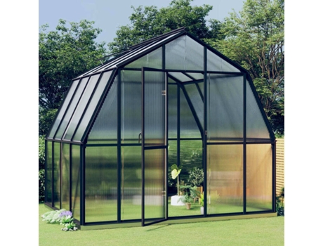 Invernadero VIDAXL con Estructura de Aluminio Gris Antracita 6,43 m²