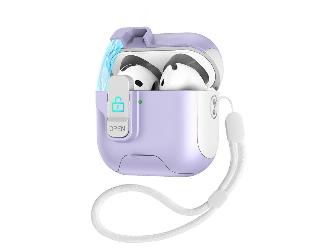 Estuche protector automático para auriculares con bloqueo de interruptor para AirPods 2/1