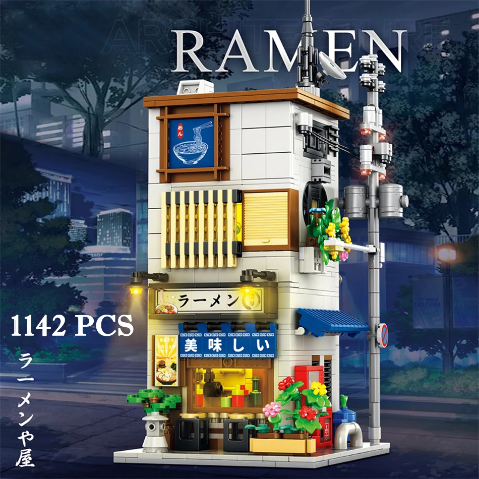Bloques De Construcción De Escena Callejera Japonesa (ramen) - Led - Bloques De Construcción De Modelos - Juguetes
