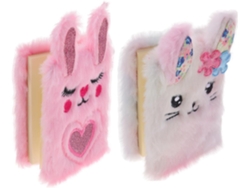Juego De 2 Cuadernos De Peluche Con Forma De Conejo, Mini Cuadernos Para Niñas