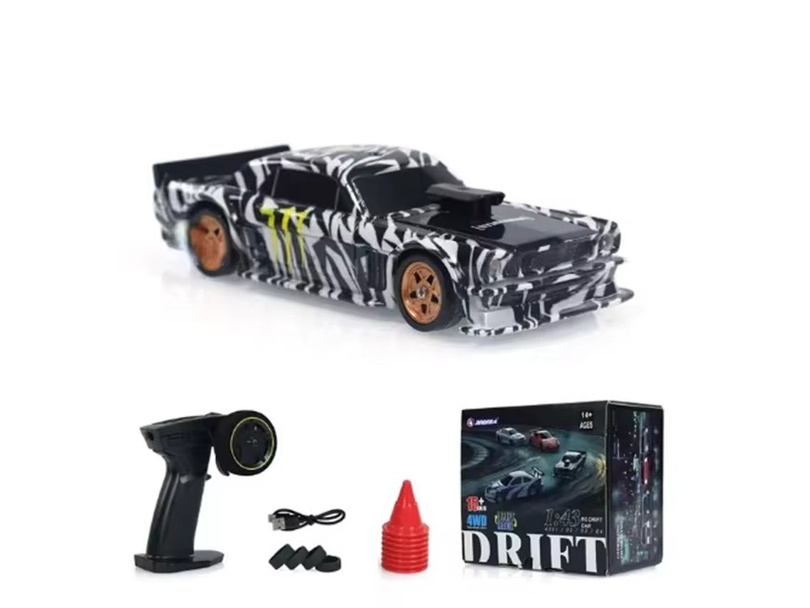 Mini coche RC 1/43 4WD 2.4G de alta velocidad, modelo GTR, coche de derrape con control remoto, juguete para niños Aeuzwr