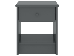 Mesa de Cabeceira LOVELY HOME Mesinha 35X30X40 Cm Pinho Maciço Cinzento-Escuro