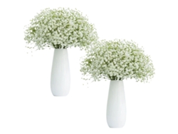Amor Eterno, Flores Artificiales Baby Breath Ramo de Flores Secas Celestiales de Calidad A, Medio Kilo, con un Tacto Real, Brillante y Que No Se Desvanece