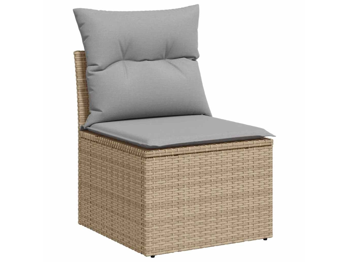 Maison Exclusive - Conjunto De Sofás De Jardín Con Cojín 12 Pcs Beige Poliratán