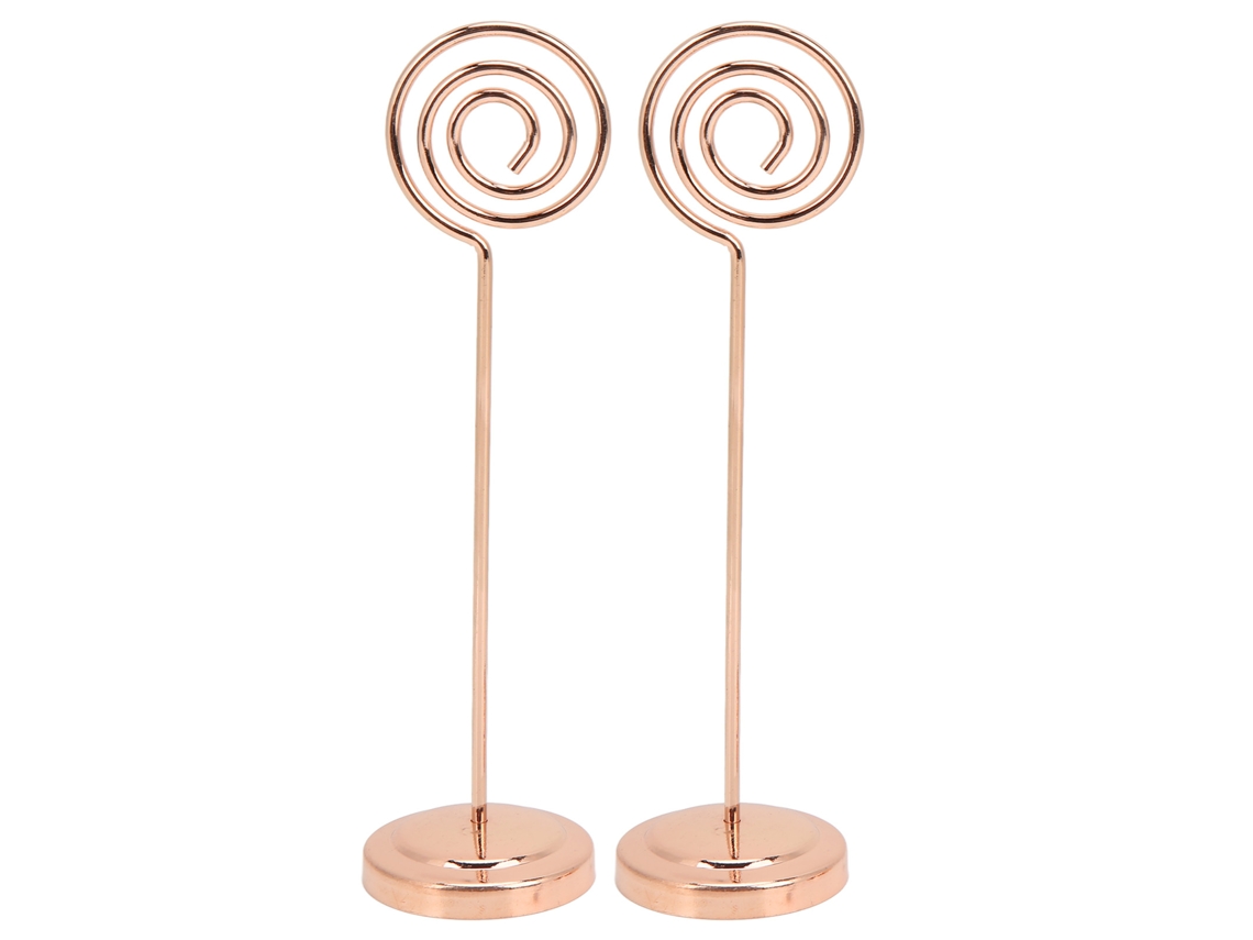 2pcs Portavasos De Mesa Redondo Metal Estabilidad Diseño Convexo Electroplateado Oro Rosa