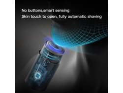 Afeitadora Inteligente Showsee, Sensor Táctico, Sin Botones, Carga Rápida, Resistente Al Agua Ipx7, Portátil, Negra.