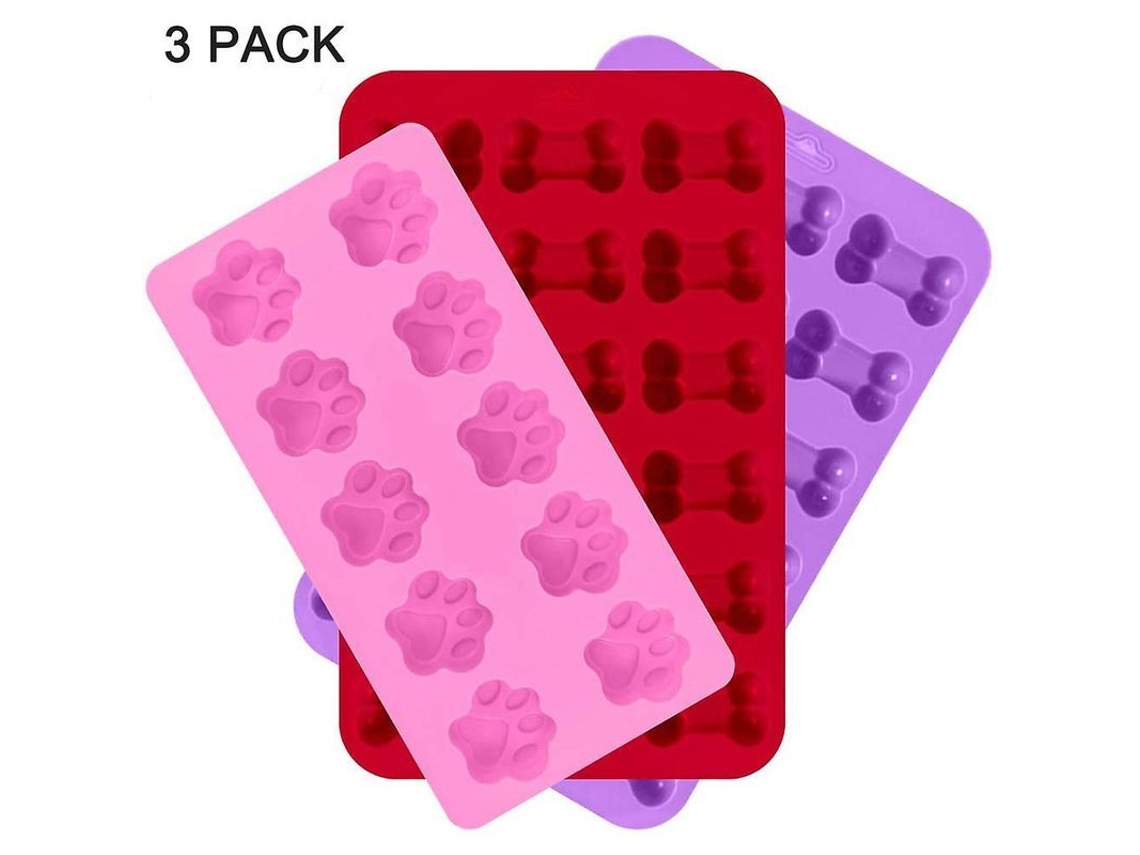 Moldes De Silicona Reutilizables Forma De Pata Y Hueso De Perro Para Helados Dulces