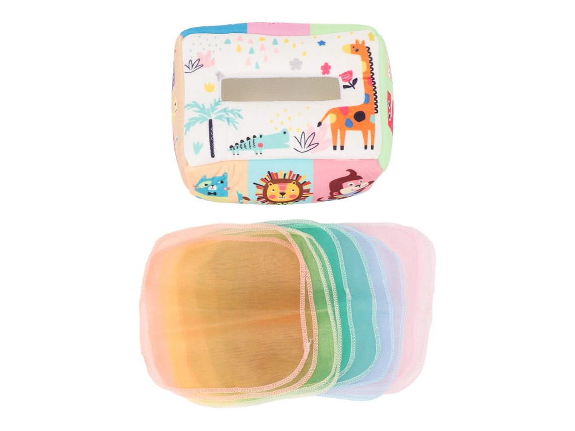 Caja De Papel Higiénico De Tela Suave Para Bebés Con Alto Contraste Para El Desarrollo Sensorial Y La Educación Infantil Temprana.