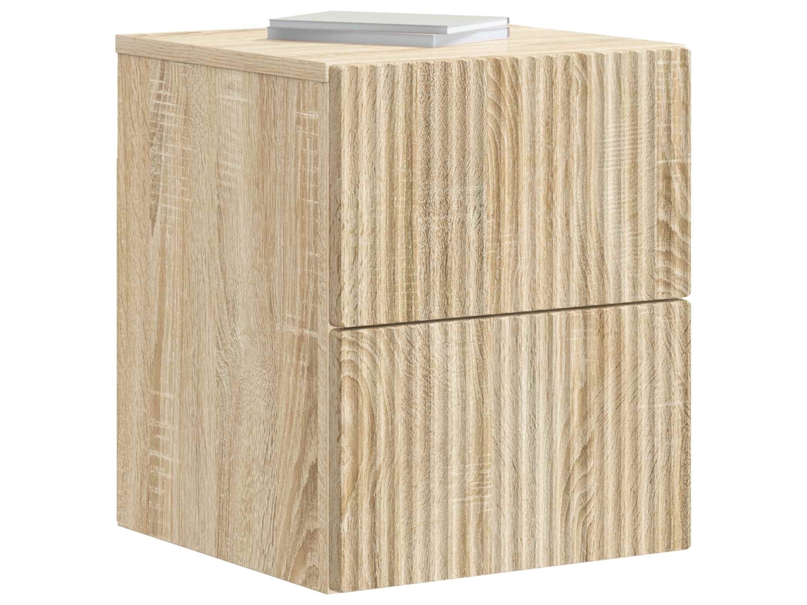 Maison Exclusive - Mesita De Noche De Pared 2 Pcs Roble Sonoma 33 X 34,5 X 40 Cm