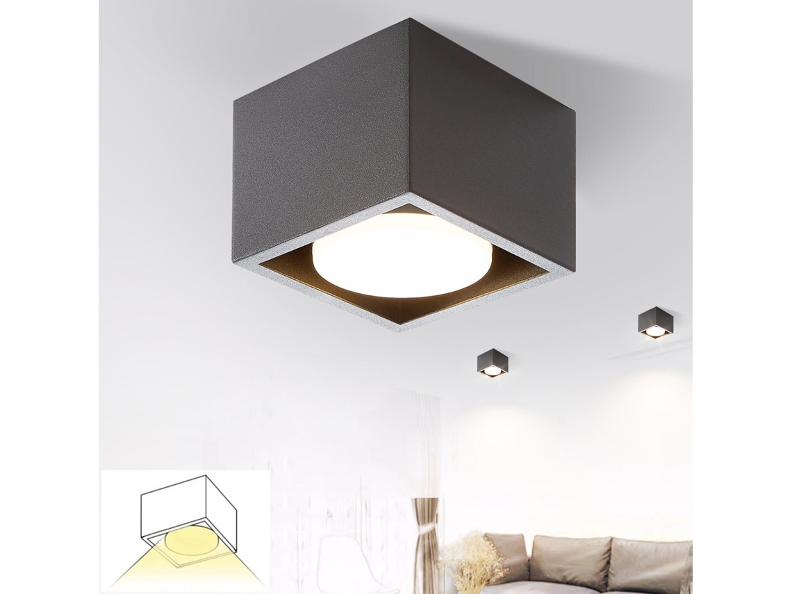 Lámpara de techo moderna Nettlife de una bombilla, Gx53, giratoria, para sala de estar