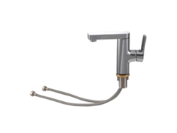 Grifo monomando giratorio para lavabo de baño, color plateado, G1/2 pulg.