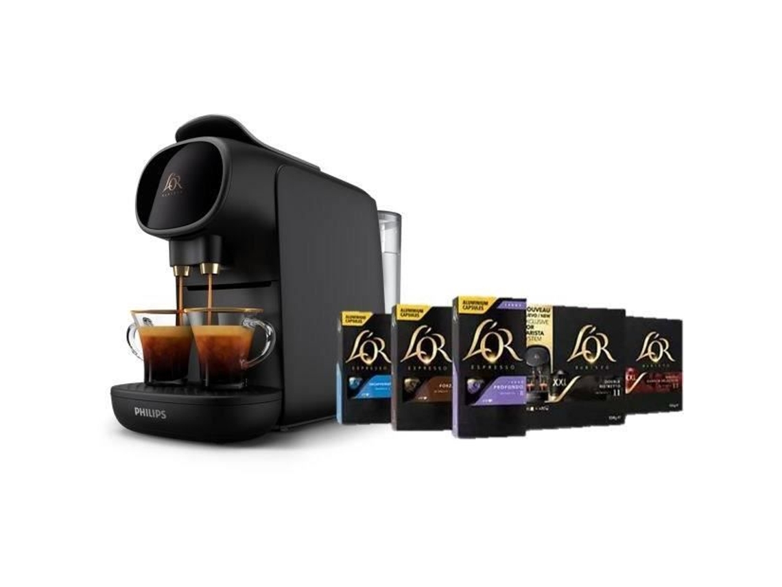 Cafetera Philips Lor Barista Sublime LM9012/65 de doble cápsula, color negro (50 cápsulas incluidas)