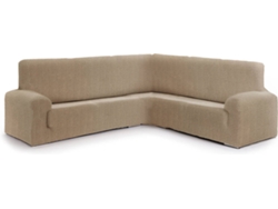 Funda de Sofá Rinconera EYSA Jaz Premium 3+1 Bielástica (350-450 cm - Algodón y Poliéster - Beige)