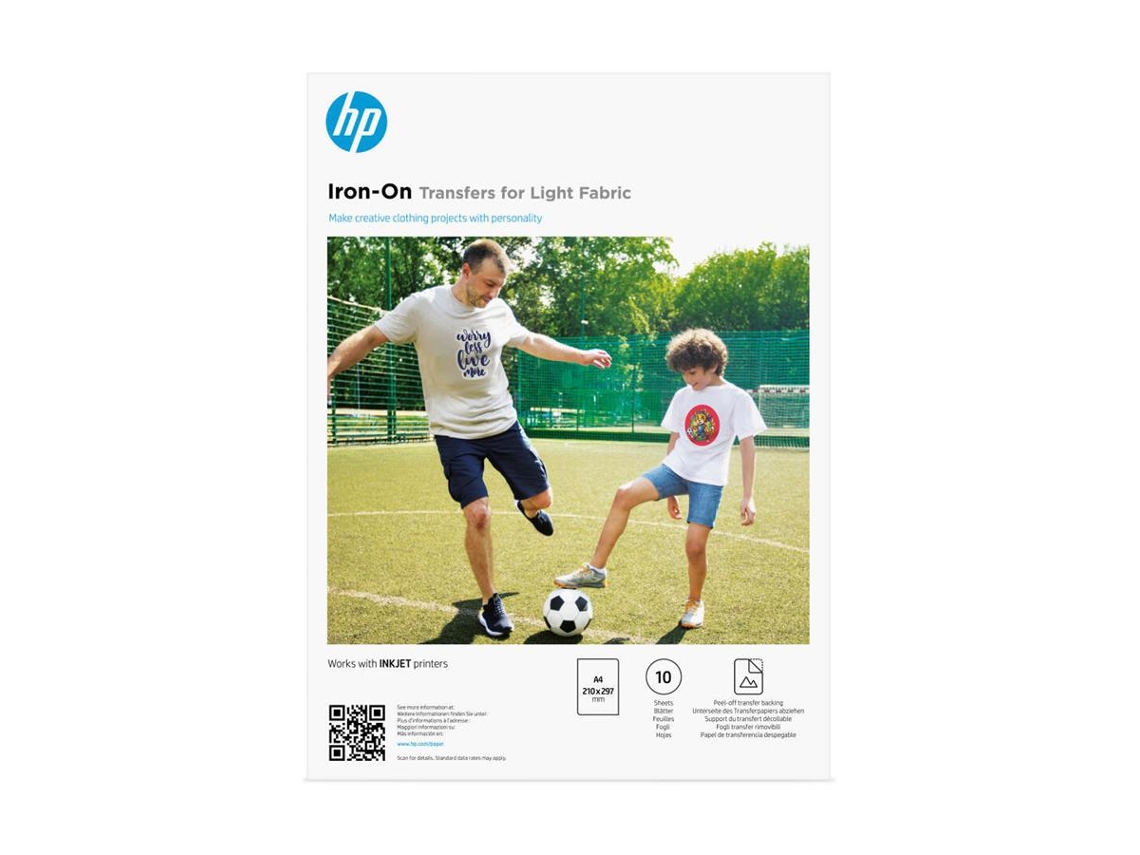 Transferencias termoadhesivas HP para telas claras, A4 (210 x 297 mm), 1