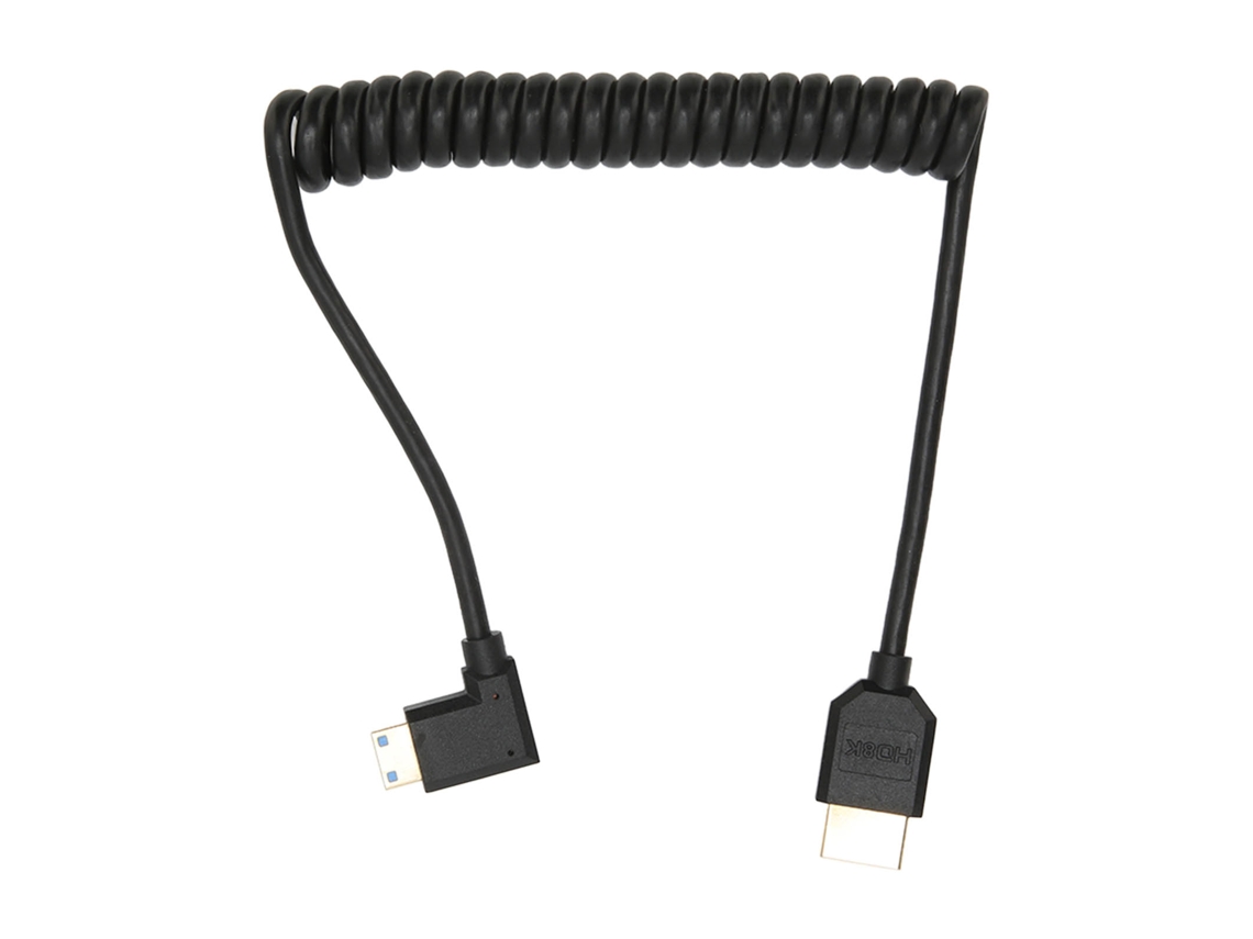 Cable De Interfaz Multimedia Hd 8k 48 Gbps, Conector En Codo Derecho, Mini Interfaz Multimedia Hd A Cable De Interfaz