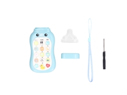 Ats-juguete Teléfono Móvil Para Niños Portátil Con Chupete Juguete Educativo De Aprendizaje Regalo Azul