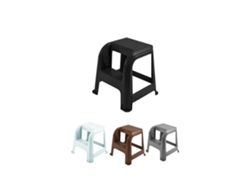 Jardin202 - Taburete Con Escalón De Plástico Multiusos Y Resistente – Asiento Elevador Dos Peldaños Negro |  (negro)