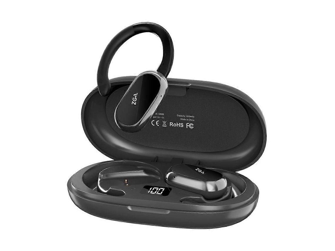 Auriculares inalámbricos Bluetooth de oído abierto con pantalla digital LED ZGA GS08 Hengrongshen