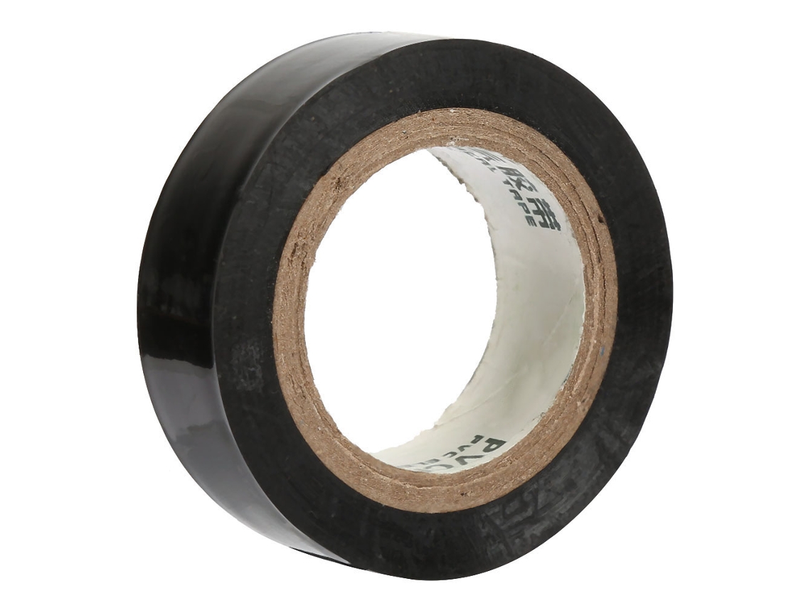 Cinta aislante de PVC negra, impermeable, ignífuga y sin plomo (10 m, 10 unidades)
