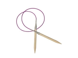 Agujas circulares fijas Basix de 40 x 7 mm en Birch Knitpro