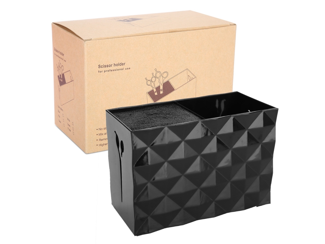 Caja De Almacenamiento Para Accesorios De Peluquería Herramientas Tijeras Peines Clips Organizador De Vestidor Negro