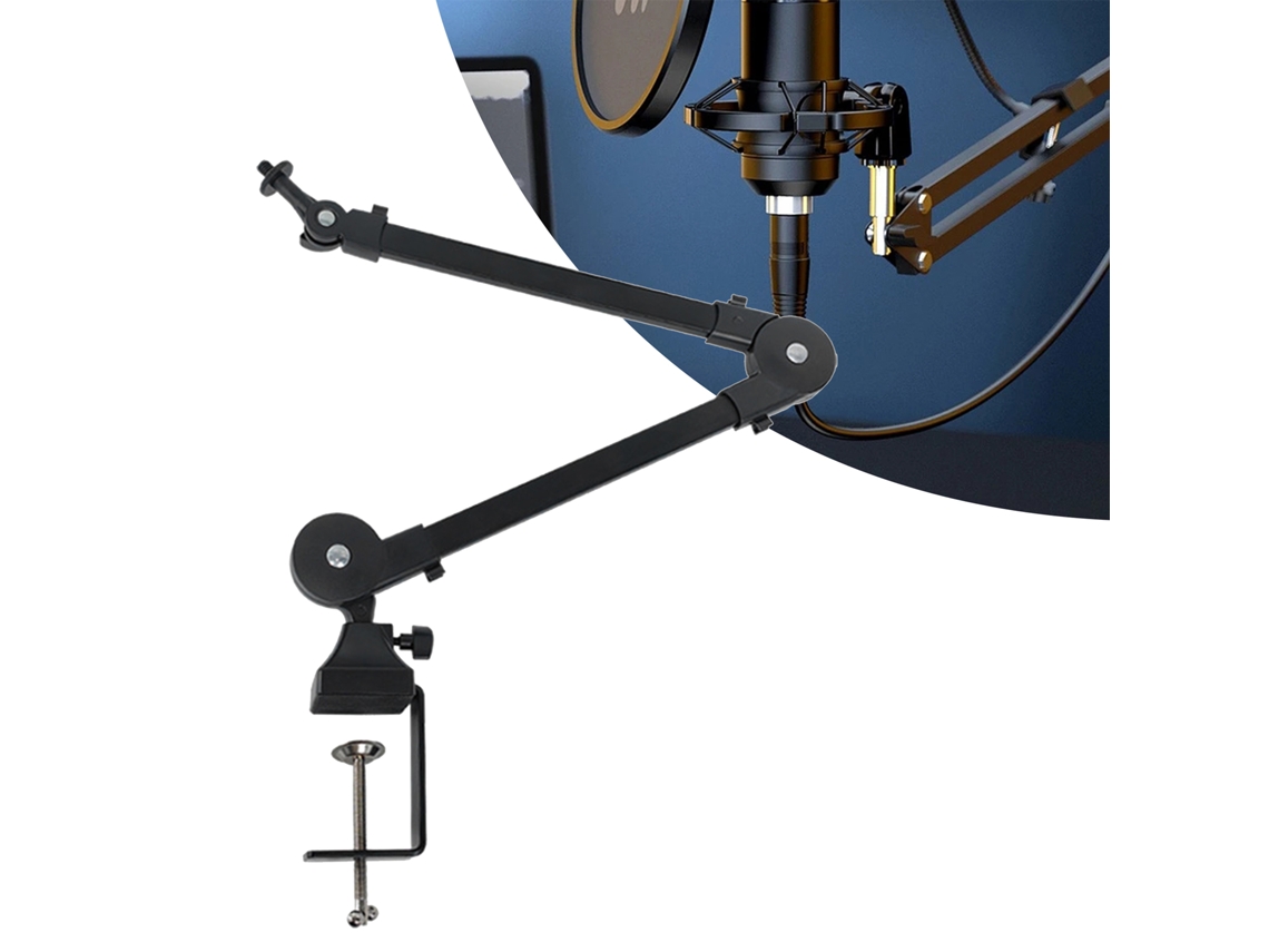 Soporte De Micrófono Con Brazo Giratorio De 360° Universal Y Robusto, Accesorios Para Micrófonos