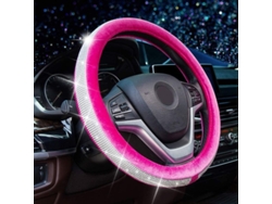Protector Volante Diamante Cristal Suave Terciopelo Antideslizante Universal 15 Pulgadas Para Coches Suv Vans Camiones