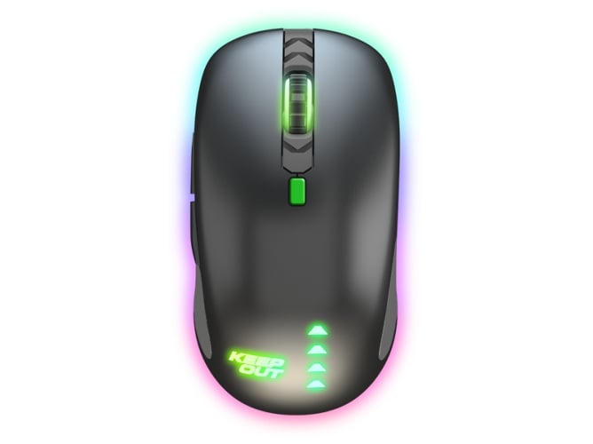 Ratón KEEPOUT X9CH (Láser - 8200 dpi - Negro)