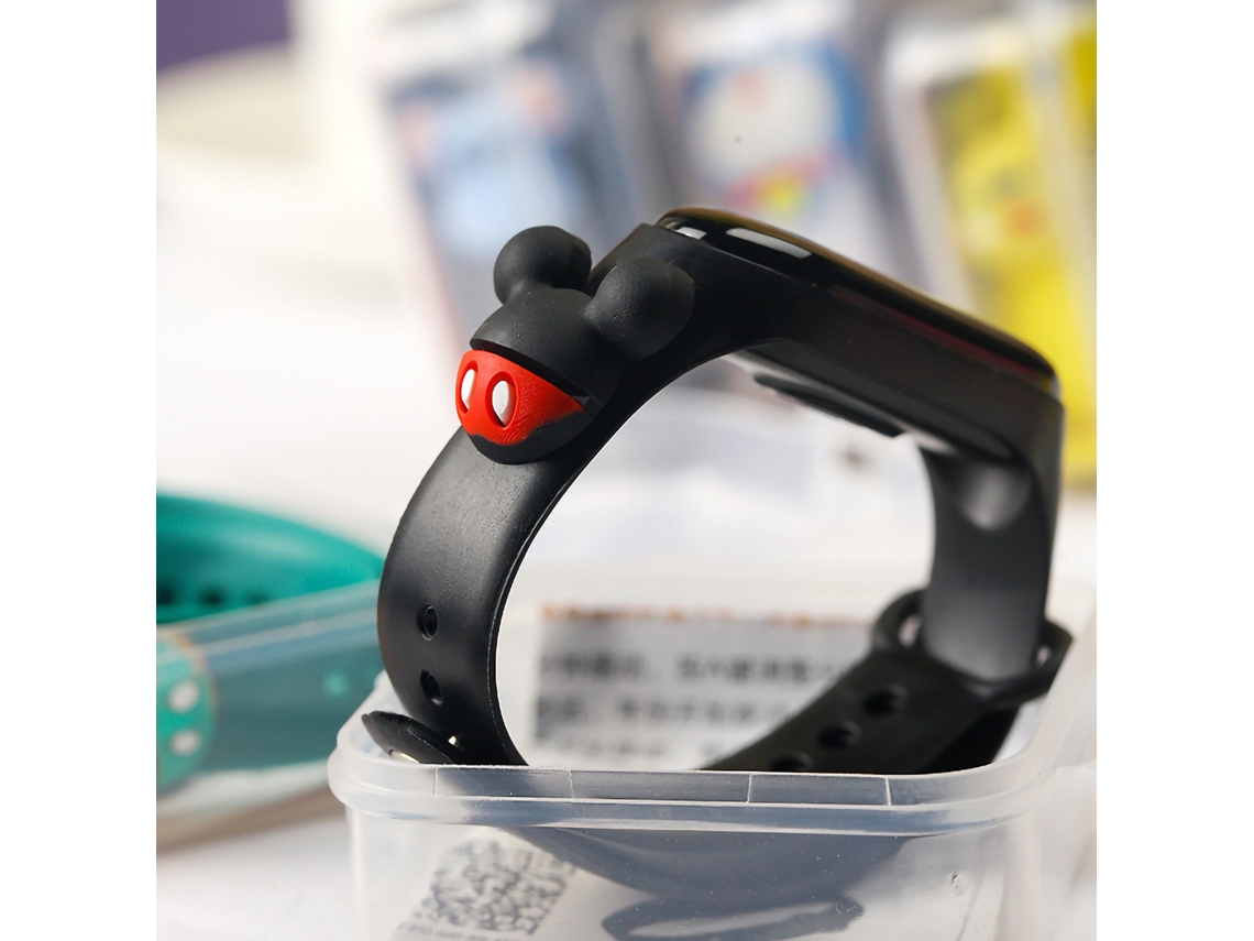 Reloj electrónico para niños con LED, deportivo, táctil, resistente al agua, con diseño de ratón negro.