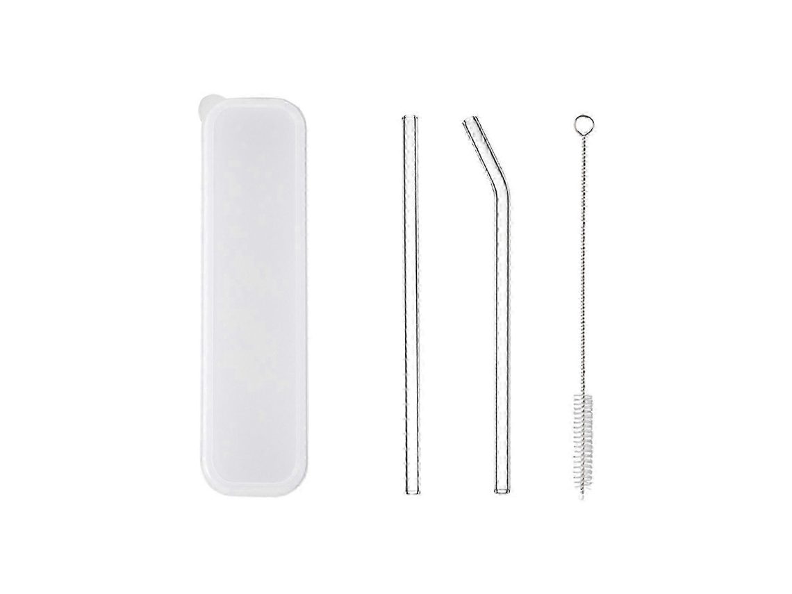 Juego de 25/26 pajitas de vidrio transparente, resistentes al lápiz labial, no desechables, para embarazadas, lavables. Rosewell