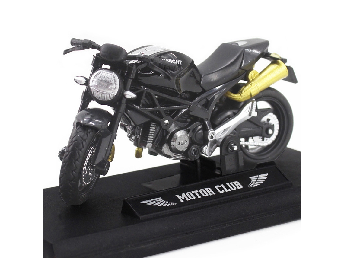 Miniatura de Motocicleta em Escala 1:18, Feita de Plástico, Veículo Off road Infantil, Item Decorativo de Colecionador. MDUG (modelo 2, Preto)