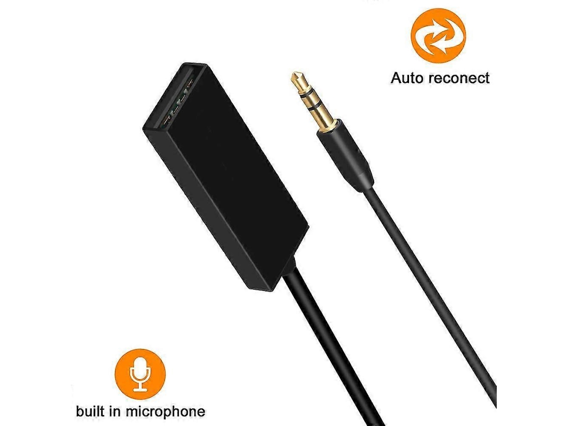 Adaptador auxiliar Bluetooth, mini receptor inalámbrico Bluetooth para coche (con conector USB a 3,5 mm), adaptador Bluetooth a auxiliar Nostalgia88