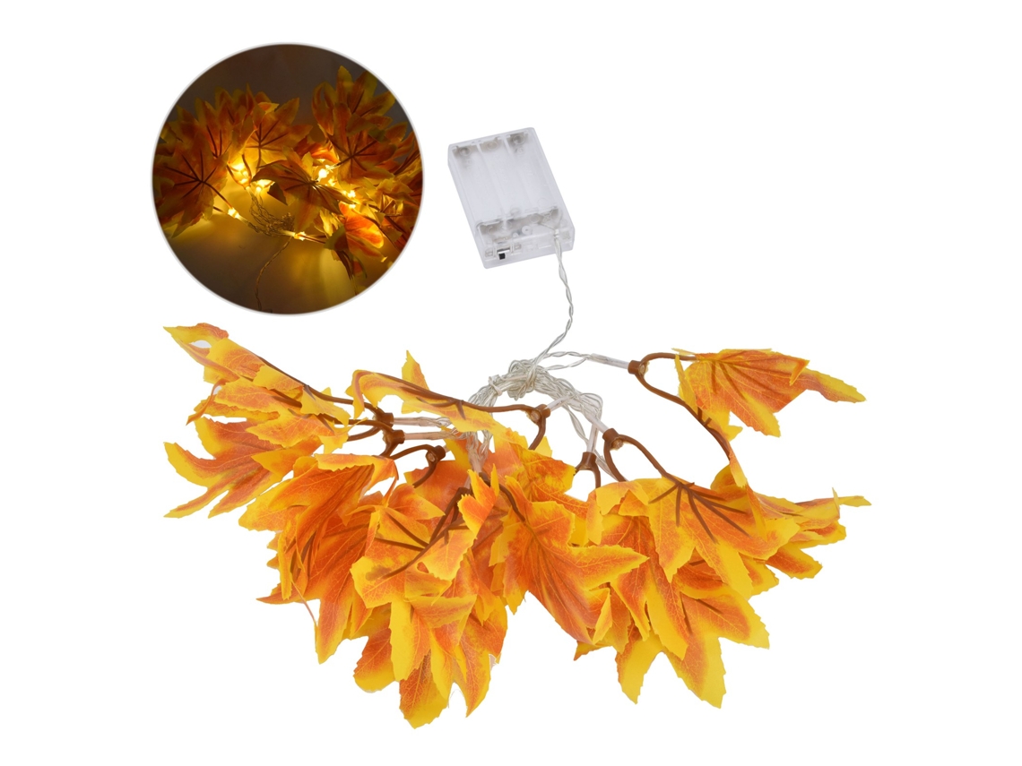 2026-luz De Hojas Amarillas Led Batería Luz De Cadena De Arce Duradera Para Fiesta Interior Exterior Otoño
