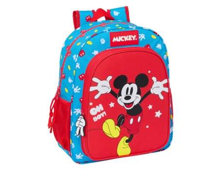 Mochila Escolar MICKEY MOUSE CLUBHOUSE Fantastic (Azul - Rojo - Poliéster 300D)