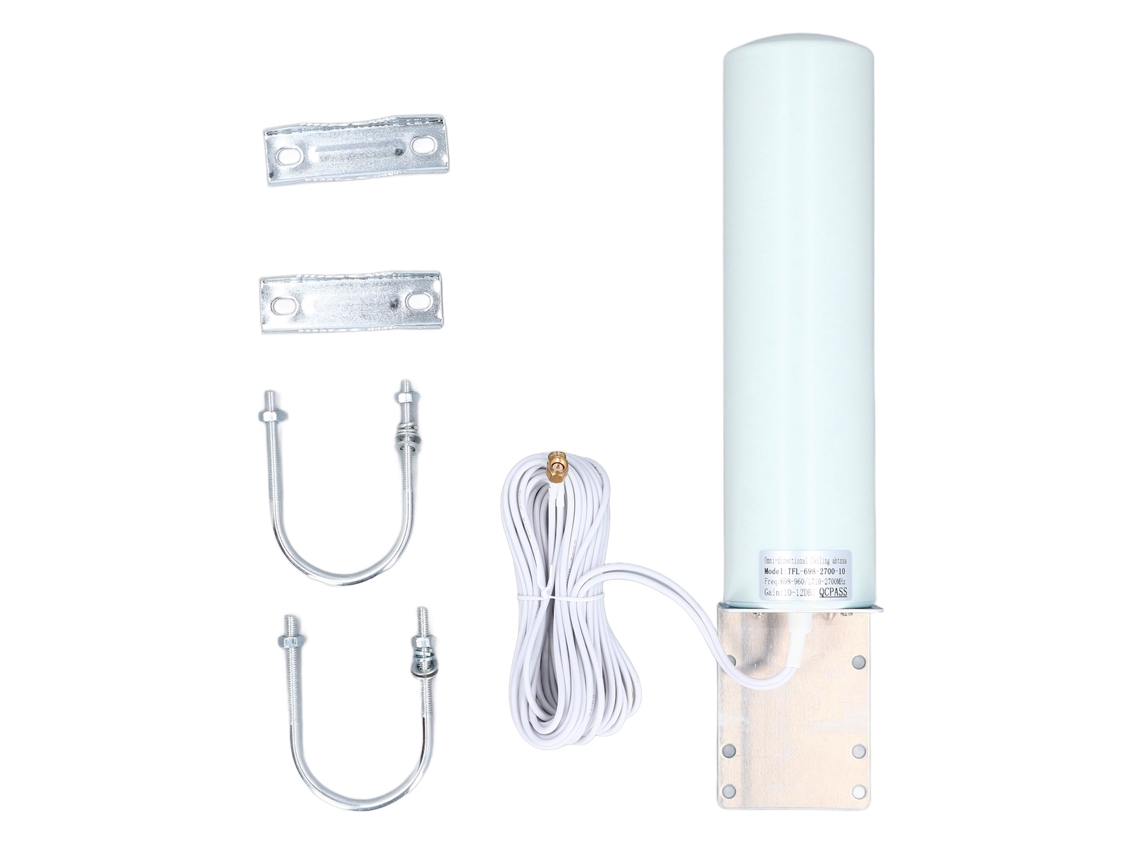Antena Omnidireccional Sma Macho De 12 Dbi Y 5 M, 698-2700 Mhz, Para Router Wifi 4g Lte.