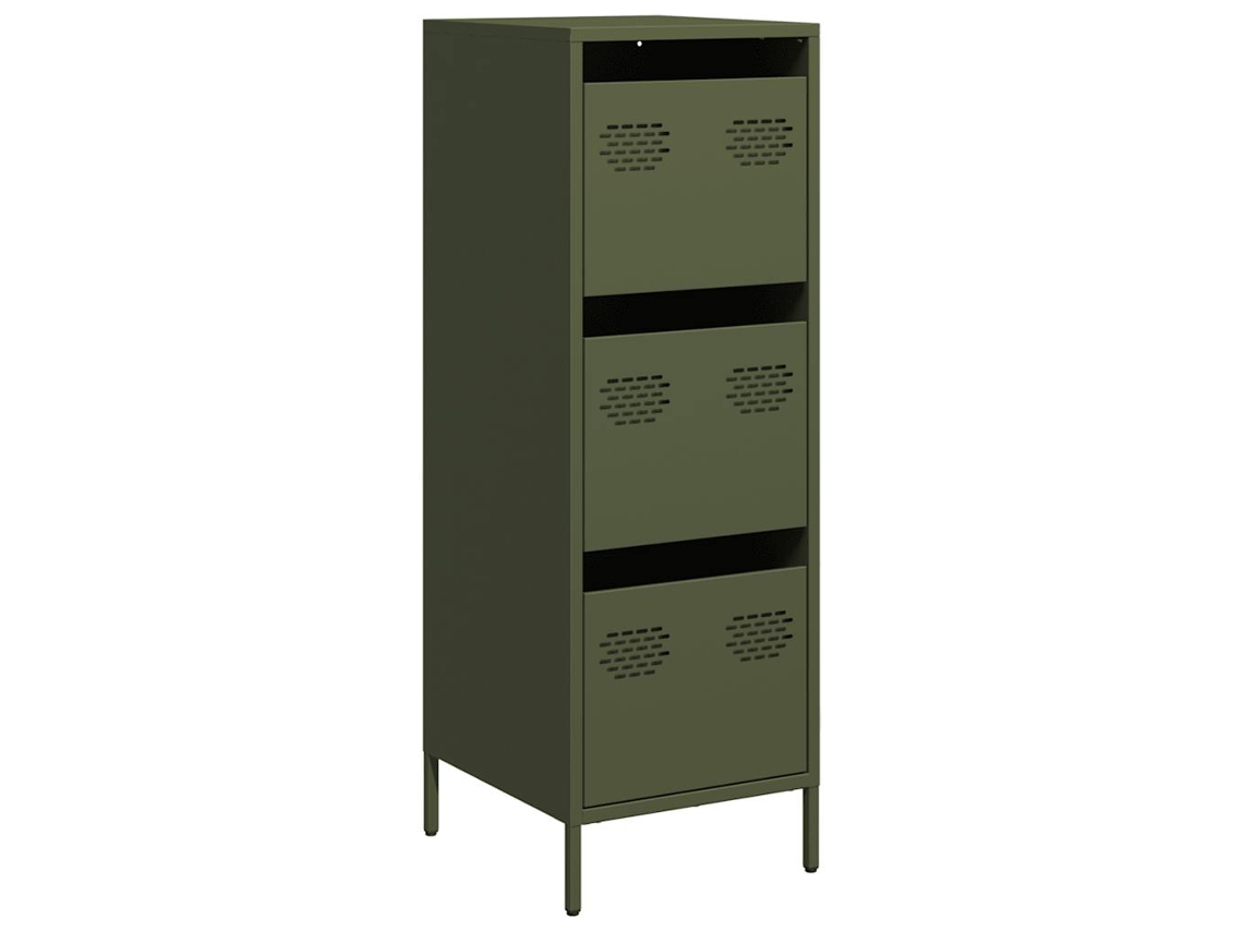 Aparador Alto VIDAXL Verde Metal (39x35x103,5 cm)