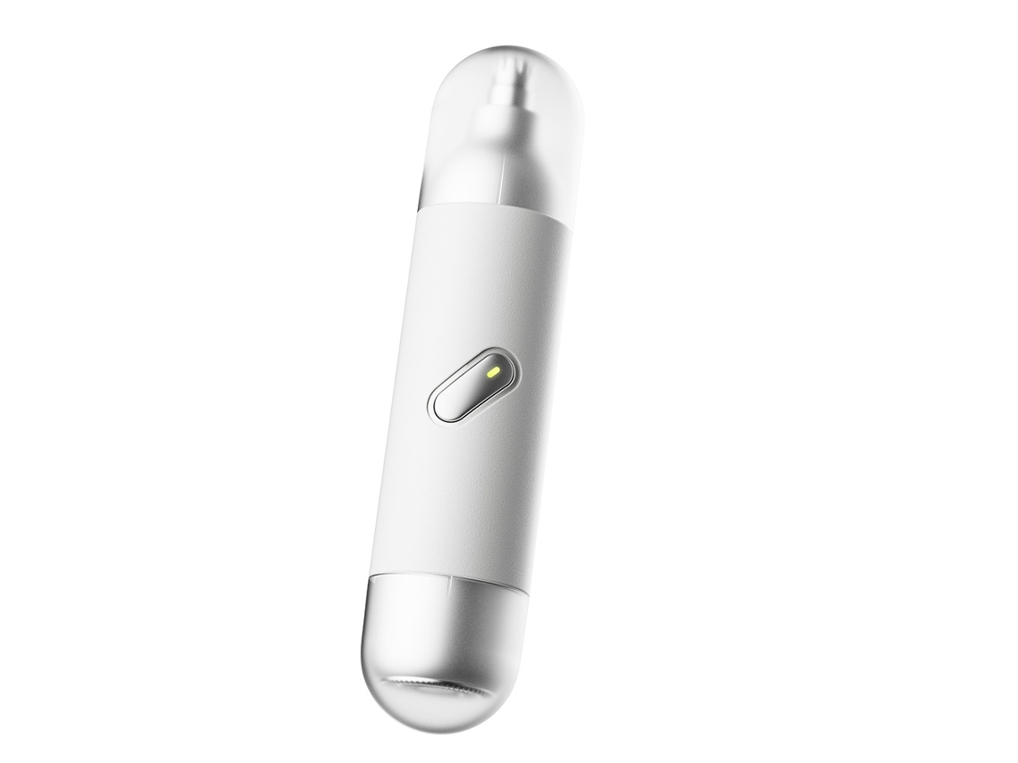 Tijeras para vello nasal, mini recortadora eléctrica multifuncional para vello nasal, blanca, caliente
