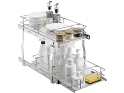Estantería De Cocina Extraíble De 2 Niveles Con Separadores Ajustables – Instalación Fácil En Solo 4 Pasos Tekmaquinas